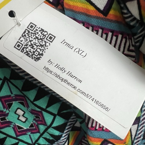 Women Tunic Tops XL Geometric Diamond Design Relaxed Casual Fit LuLaRoe - Picture 10 of 11